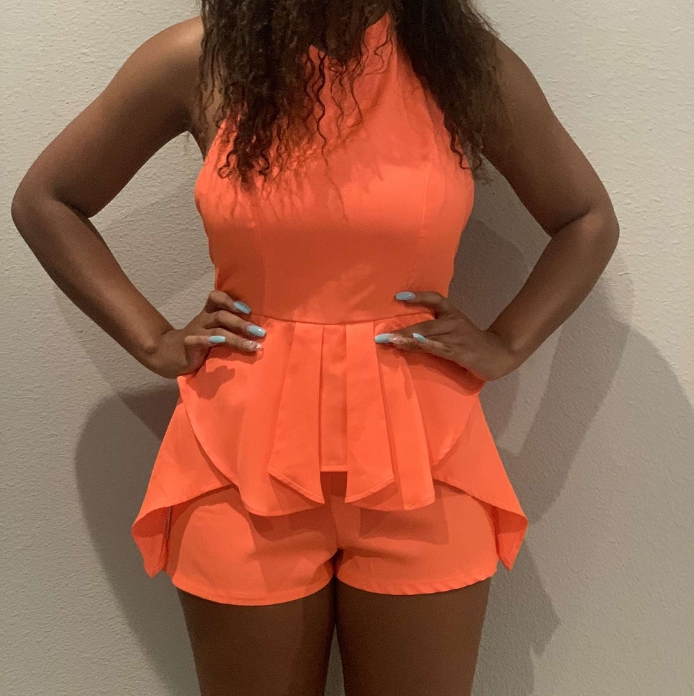 FREEWAY BRIGHT ORANGE ROMPER!!